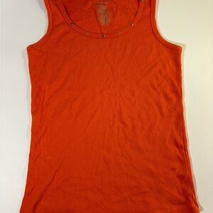 St. John's Bay Orange Embellished Tank Top